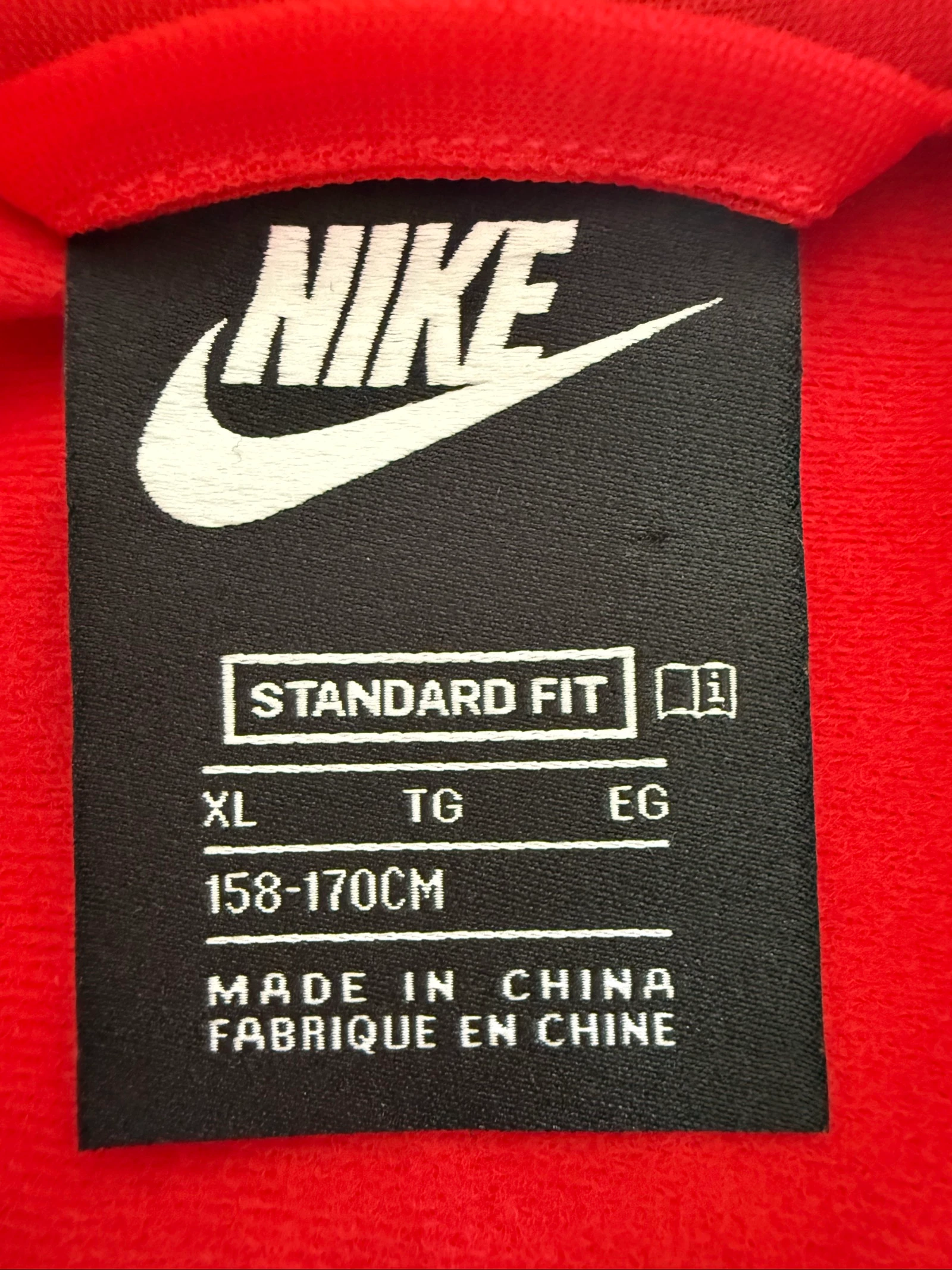 Veste de Esporte Nike Infantil XL 158-170 cm / 13-15 anos Vermelho e Preto – Muito Bom Estado – photo 8